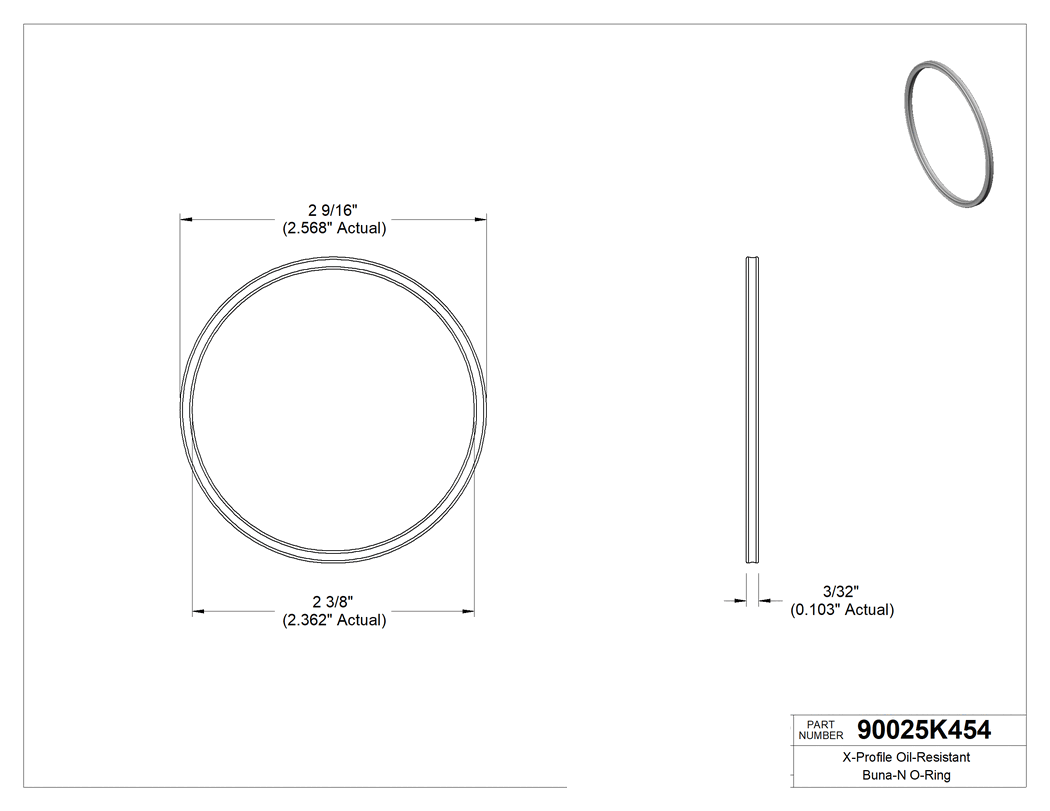 Technical drawing - 90025K454